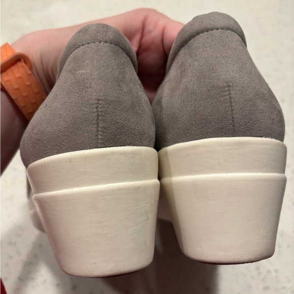 Naturalizer Womens Susan Leather Slip On Wedge Heels Gray Size 10 Medium - Picture 6 of 11